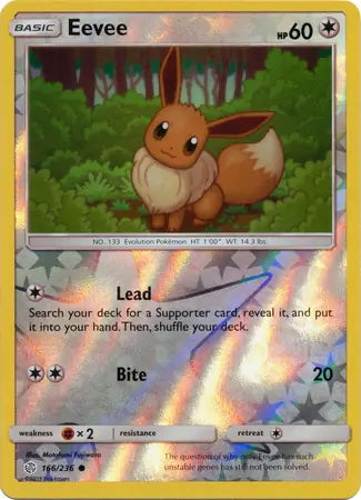Cosmic Eclipse Eevee #166/236 reverse holo